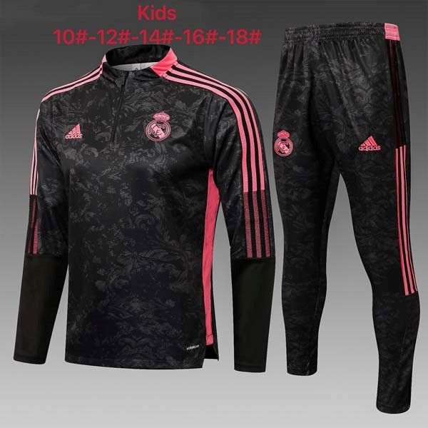 Kinder Trainingsanzug Real Madrid 2022 Schwarz Pink